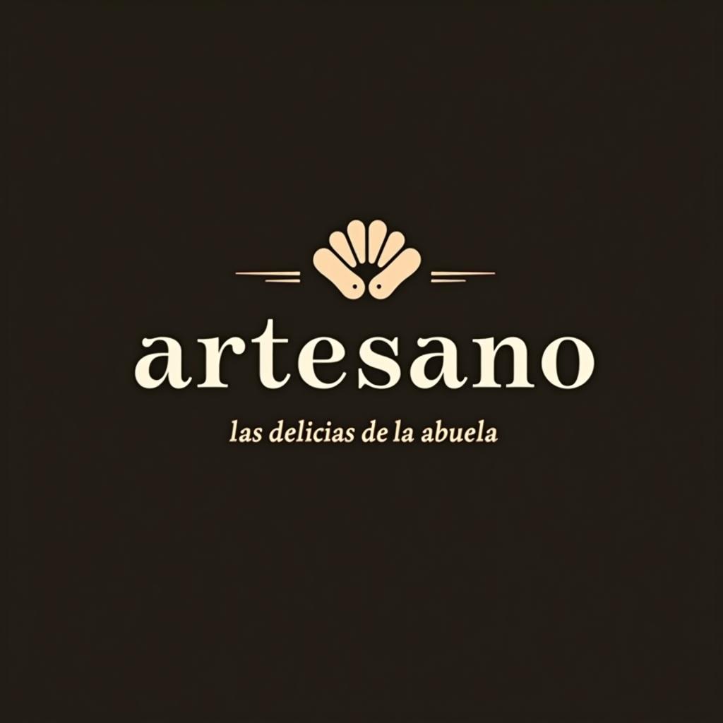  design a logo, in a minimalism style. nombré de la marca “artesano” gastronomía, arte y tradición elegante y simple , with the text 'las delicias de la abuela'.