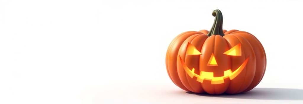  halloween pumpkin on white background ar 3:1 {prompt}, maximum details