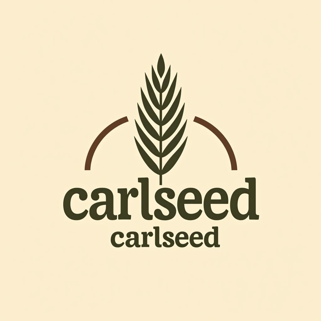  design a logo, in a minimalism style. logotipo de nombre “carlseed” con una planta de maíz. con eslogan “ por amor al campo”, with the text 'carlseed'.