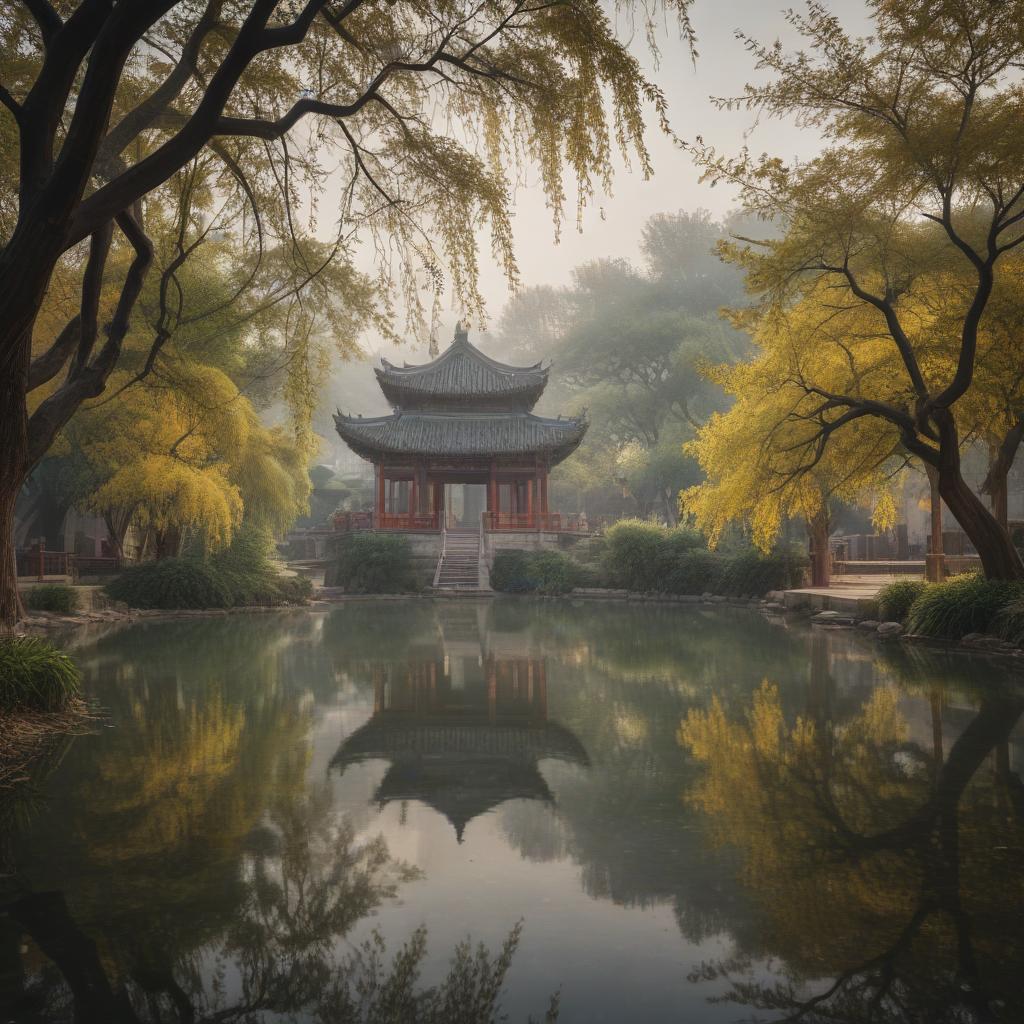 ((masterpiece)),(((best quality))), 8k, high detailed, ultra detailed, Yangzhou scenery, ancient architecture, traditional Chinese gardens, willow trees, serene river hyperrealistic, full body, detailed clothing, highly detailed, cinematic lighting, stunningly beautiful, intricate, sharp focus, f/1. 8, 85mm, (centered image composition), (professionally color graded), ((bright soft diffused light)), volumetric fog, trending on instagram, trending on tumblr, HDR 4K, 8K