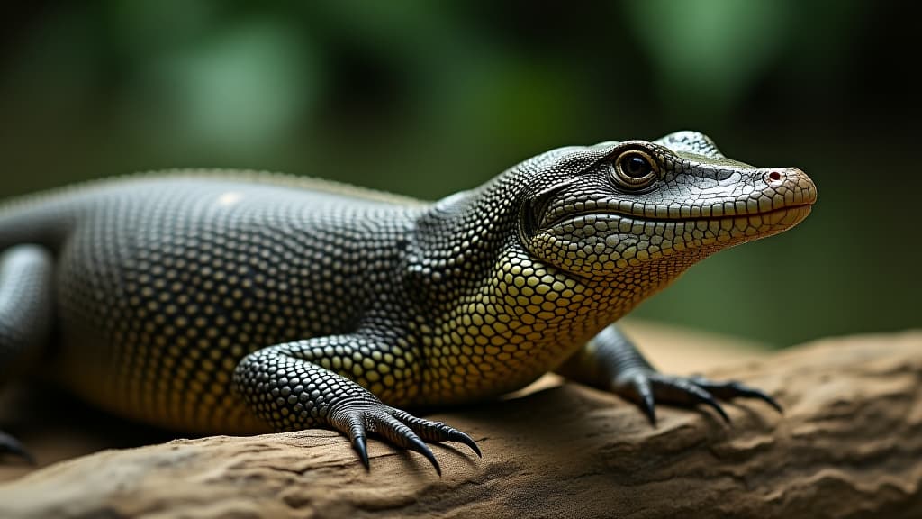  an image showing an asian water monitor lizard with space for additional content