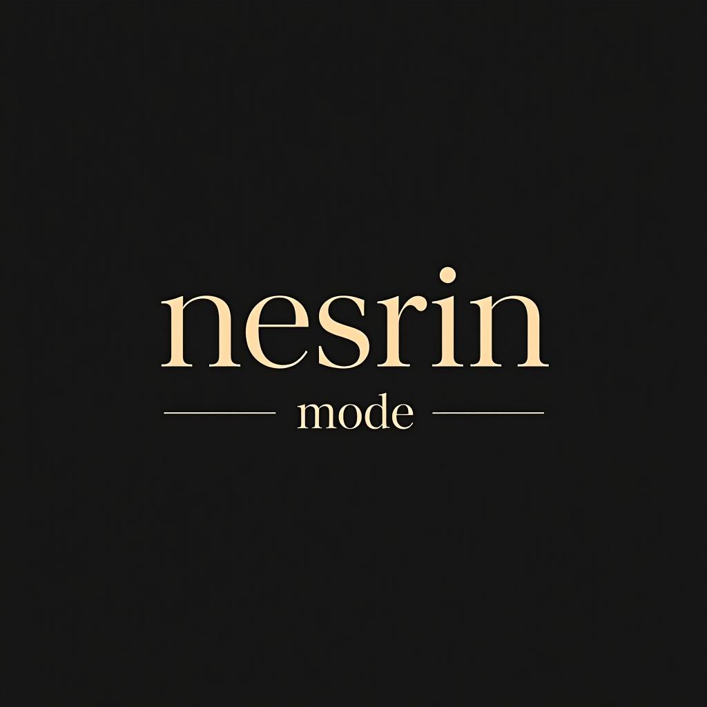  design a logo, erstelle mir ein logo für ein kleider laden neutral mit dem namen , with the text 'nesrin mode '.