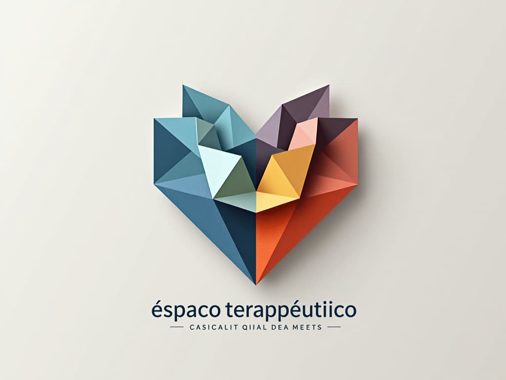  design a logo, in a origami style. clínica multidisciplinar de cuidados com a mente , with the text 'espaço terapêutico sir '.