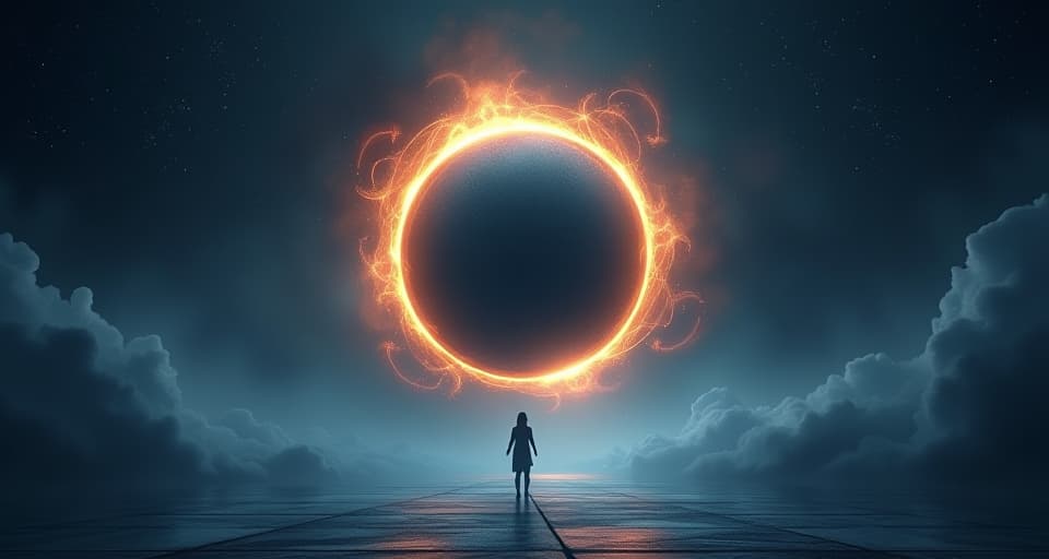  a shadowy vortex forming around a radiant shield, casting the dark energy back. celestial event backdrop, reflective, mystical atmosphere.. the style is digital art illustration,highly detailed, whimsical,magical, dreamlike atmosphere, realism and fantasy blend, smooth, glossy textures,luminous quality, wonder and enchantment.