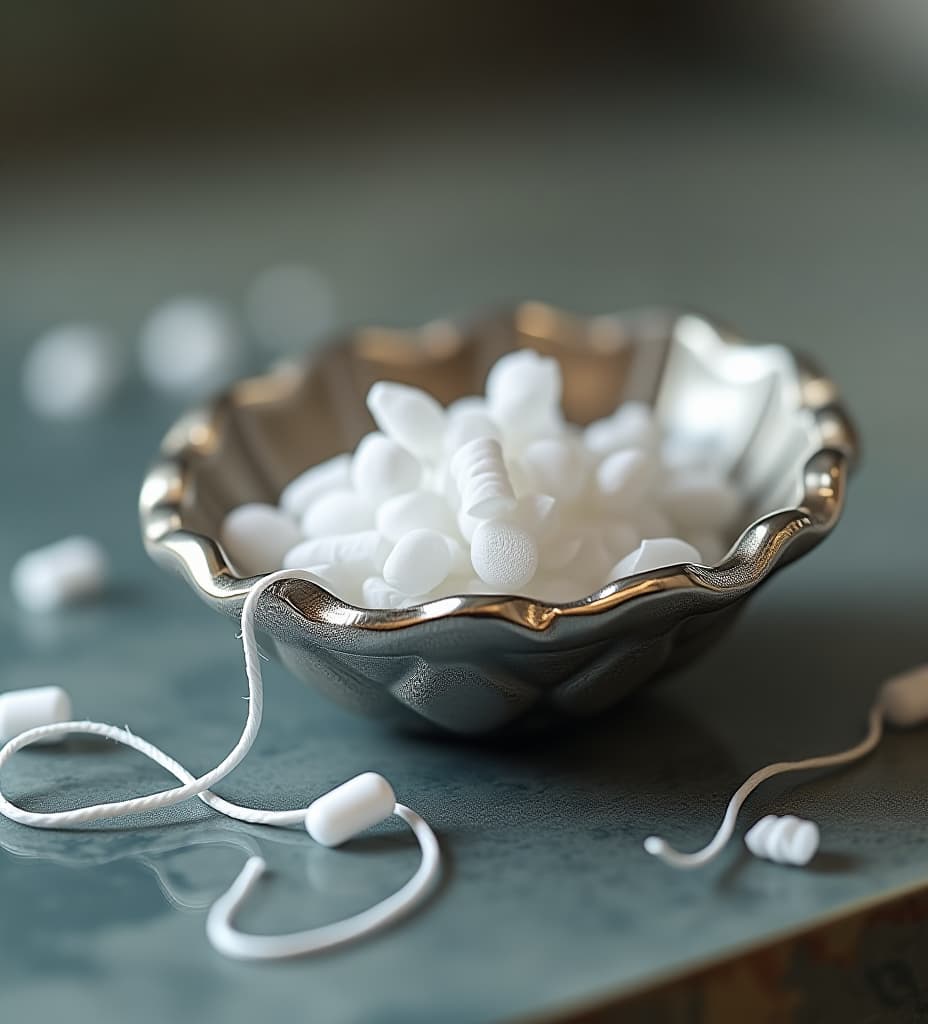  i want a floss dispenser / container that looks like sea shell. the material should be in stainless steel or aluminum, but it shouldn't have a shiny feel to it. somewhere on the floss dispenser, the floss string itself should be visible, and a person can easily pull and cut the floss., high quality, high details, hd, perfect composition, 4k epic detailed, highly detailed, sharp focus, high resolution