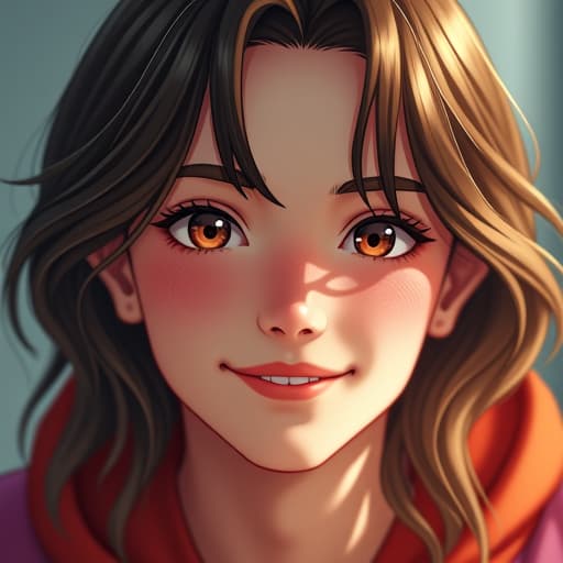  actual 8k portrait photo of gareth person, portrait, happy colors, bright eyes, clear eyes, warm smile, smooth soft skin, big dreamy eyes, beautiful intricate colored hair, symmetrical, anime wide eyes, soft lighting, detailed face, by makoto shinkai, stanley artgerm lau, wlop, rossdraws, concept art, digital painting, looking into camera hyperrealistic, full body, detailed clothing, highly detailed, cinematic lighting, stunningly beautiful, intricate, sharp focus, f/1. 8, 85mm, (centered image composition), (professionally color graded), ((bright soft diffused light)), volumetric fog, trending on instagram, trending on tumblr, HDR 4K, 8K