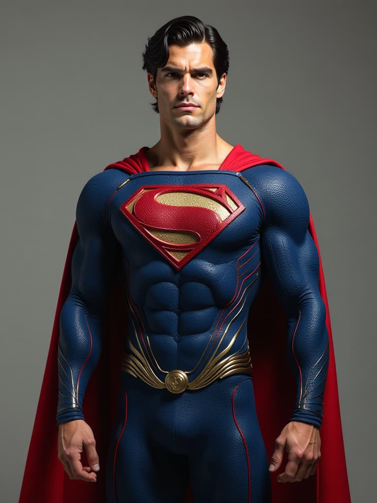  full body photorealistic young superman