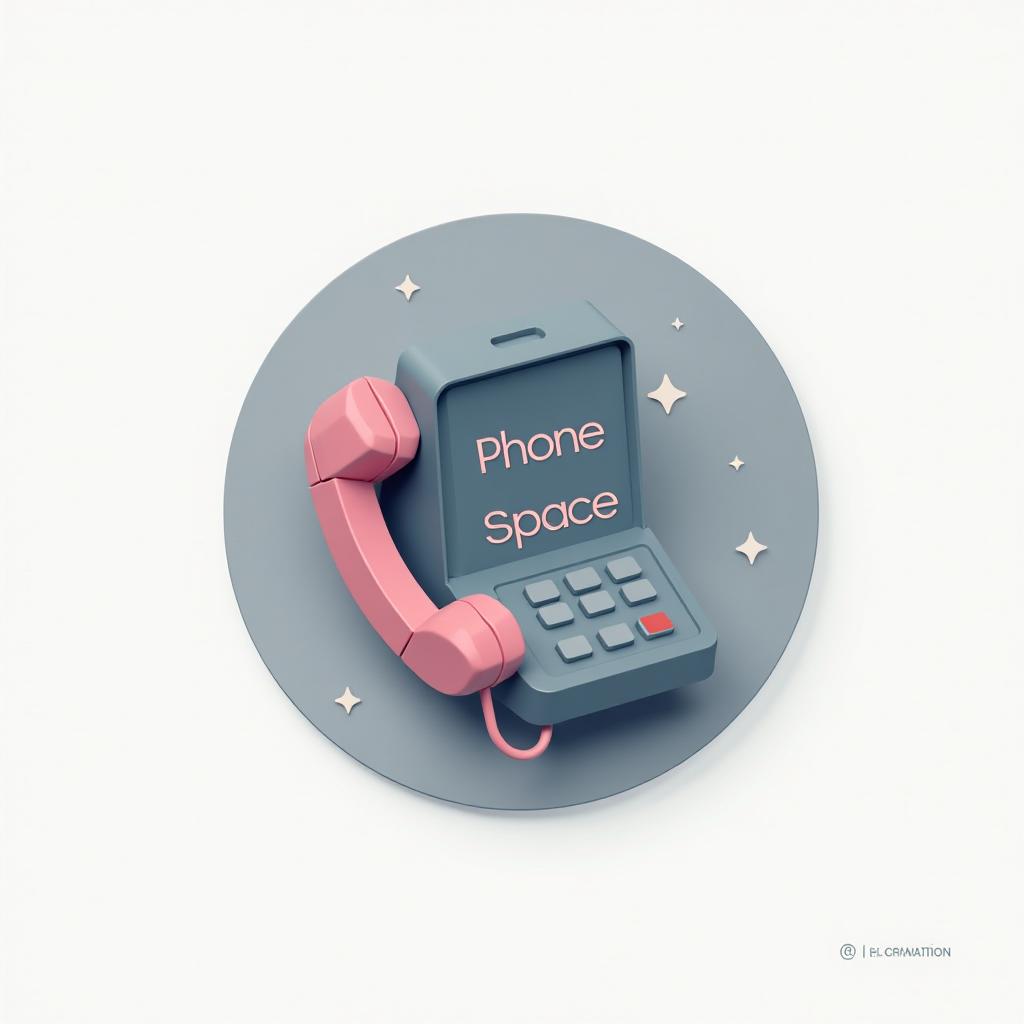  design a logo, in a origami style. logotipo tienda de teléfonos, with the text 'phone space'.