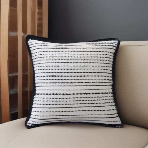 Create a black lined pillow