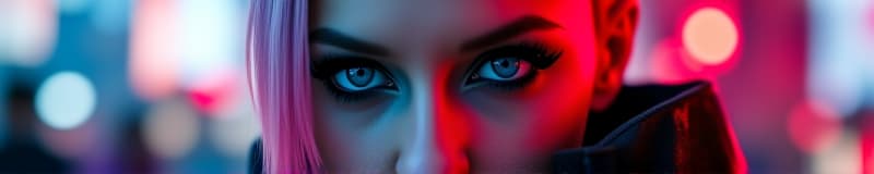  ultra realistic close up portrait ((beautiful pale cyberpunk female with heavy black eyeliner)), blue eyes, shaved side haircut, hyper detail, cinematic lighting, magic neon, dark red city, canon eos r3, nikon, f/1.4, iso 200, 1/160s, 8k, raw, unedited, symmetrical balance, in frame, 8k hyperrealistic, full body, detailed clothing, highly detailed, cinematic lighting, stunningly beautiful, intricate, sharp focus, f/1. 8, 85mm, (centered image composition), (professionally color graded), ((bright soft diffused light)), volumetric fog, trending on instagram, trending on tumblr, HDR 4K, 8K