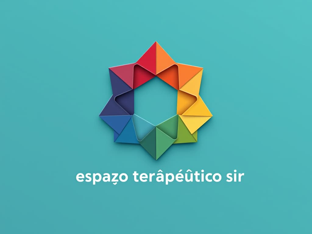  design a logo, in a origami style. clínica multidisciplinar de psicologia e psicopedagogia , with the text 'espaço terapêutico sir '.