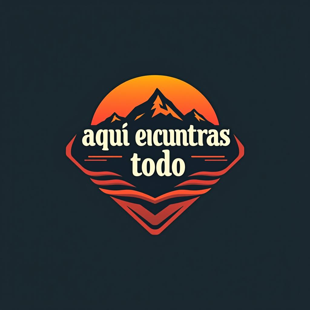  design a logo, un logo de que por dentro de ese logo diga “aquí encuentras todo”