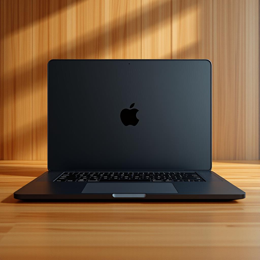  macbook pro, m4, mat black, award winning, professional, highly detailed, masterpiece