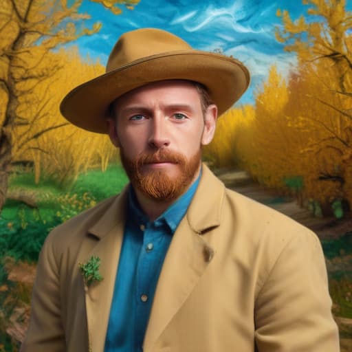 Jeremy Fosbinder in Van Gogh style with Nature background