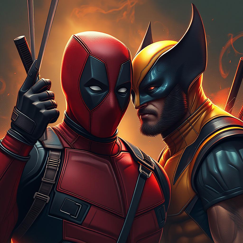  deadpool and wolverine, award winning, professional, highly detailed, masterpiece