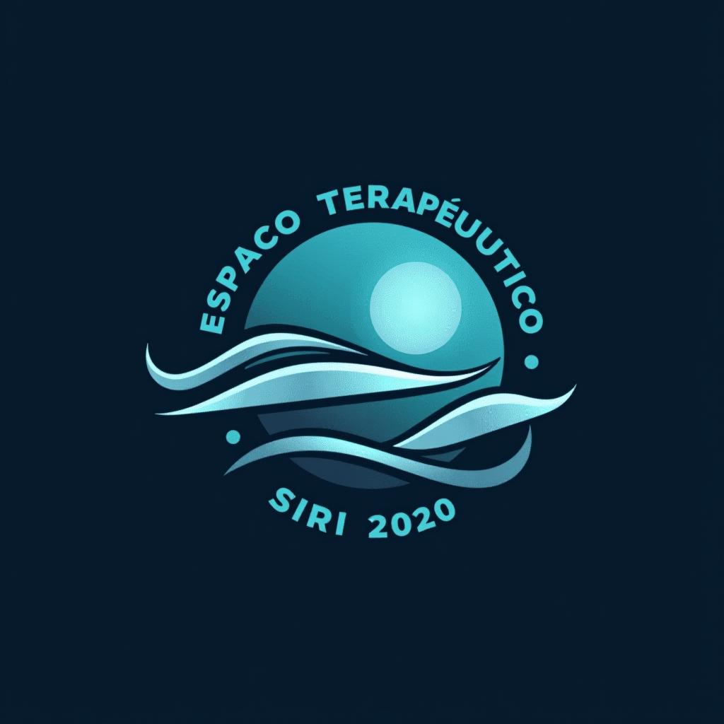  design a logo, estilo aquarela, logotipo, mar, cores azul turquesa, fundo branco, with the text 'espaço terapêutico sir '.