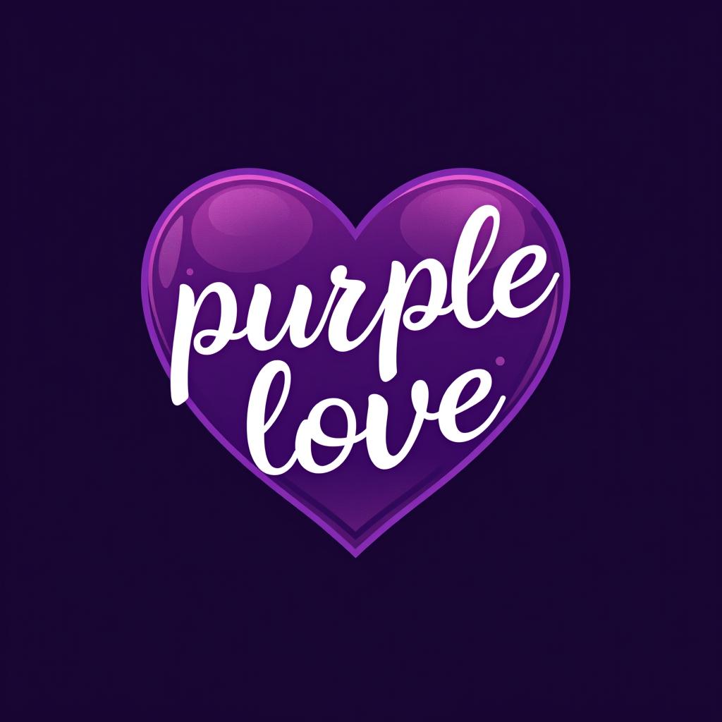  design a logo, bts, with the text 'purple love'.