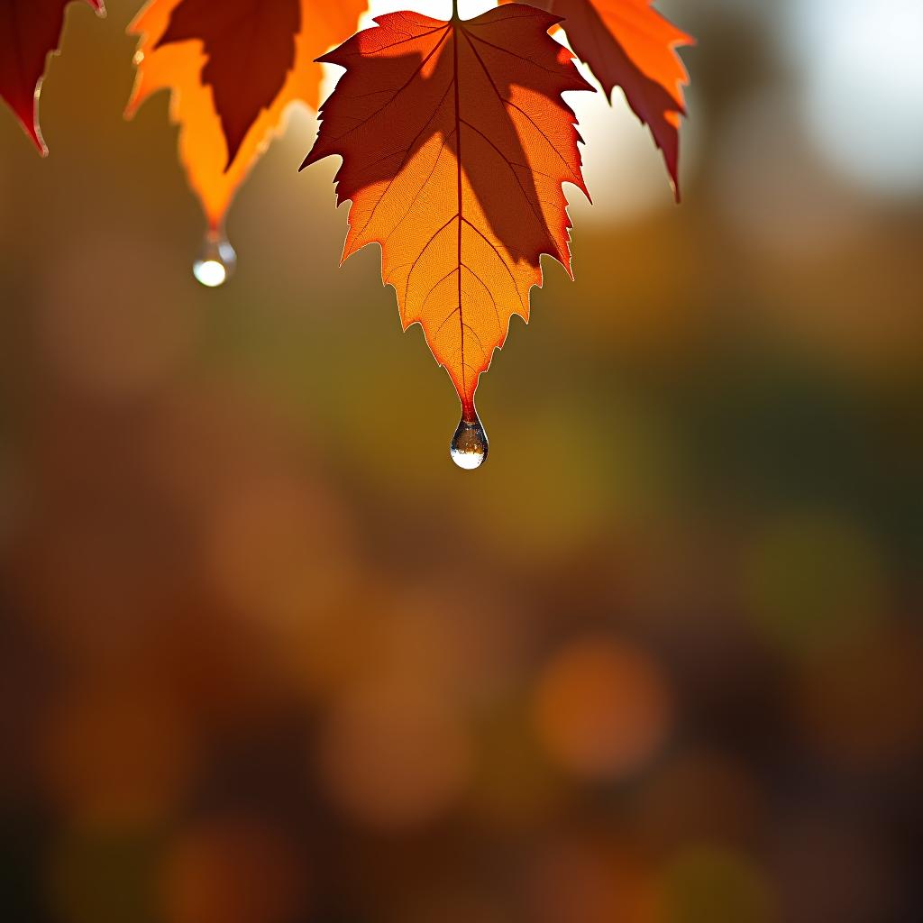  vitamin drips against the backdrop of autumn.