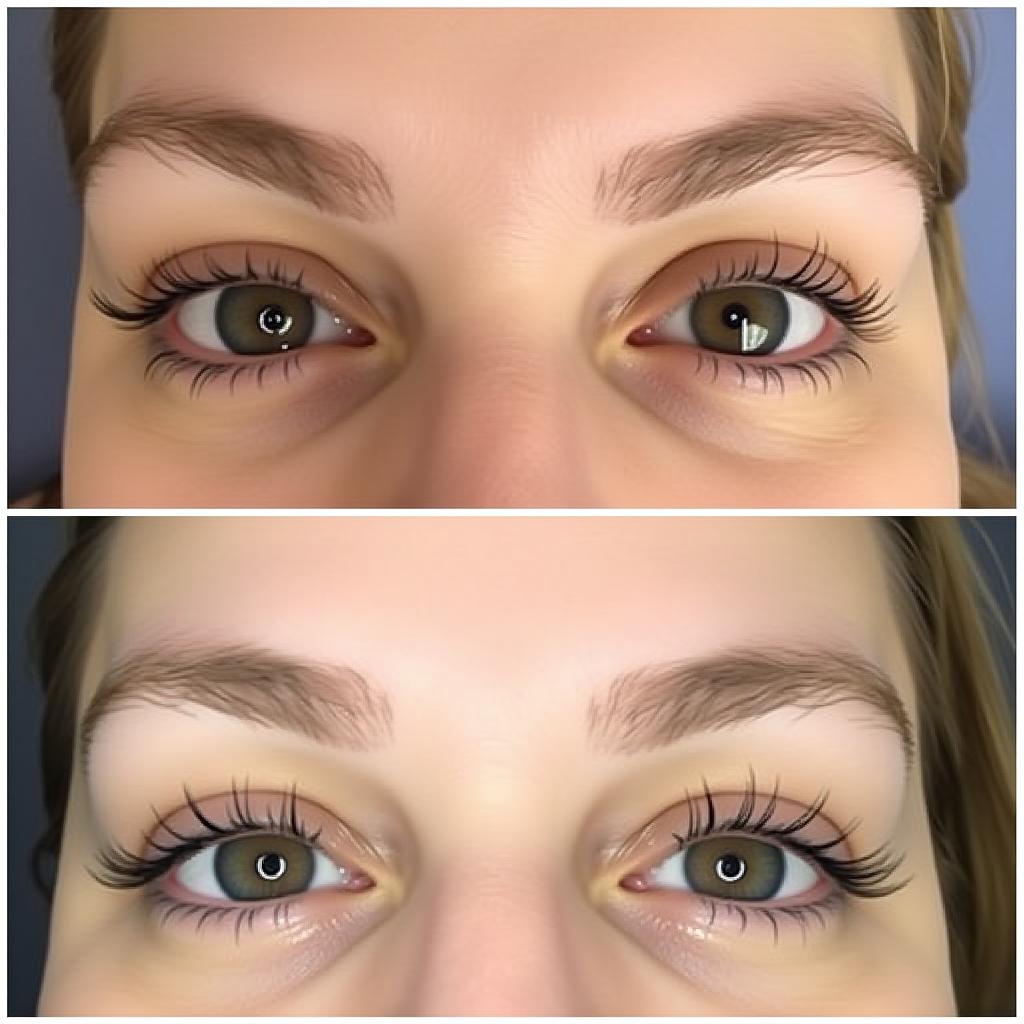  before and after eyelash extensions.