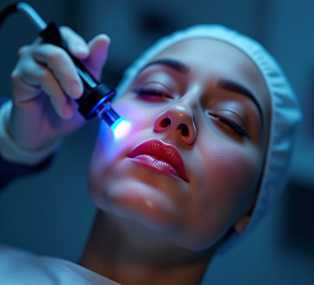  cold plasma skin treatment procedure. introduction of the latest scientific discoveries and technologies in medicine.