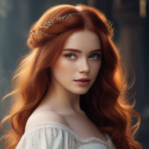 A beautiful princess with auburn hair in Cinematic style