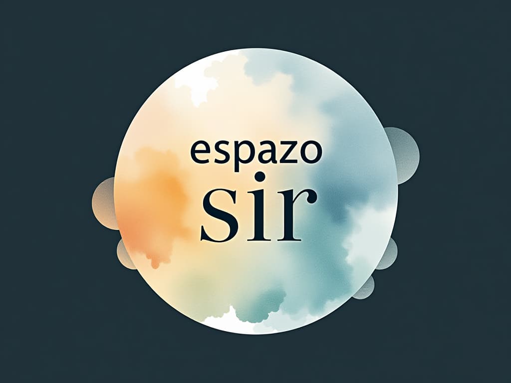  design a logo, in a watercolor style. espaço de psicoterapia e psicopedagogia . quero que use cores claras , transmitindo paz e tranquilidade , with the text 'espaço terapêutico sir '.