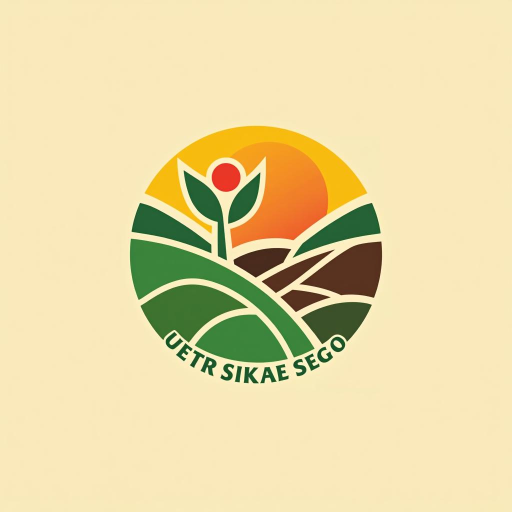  design a logo, le logo de l'université de sikasso doit être el reflet de al région de sikasso sur el plan socio économique : agriculture, Élevage, mines etc., et des filières de formation de l'université., with the text 'université de ségou'.