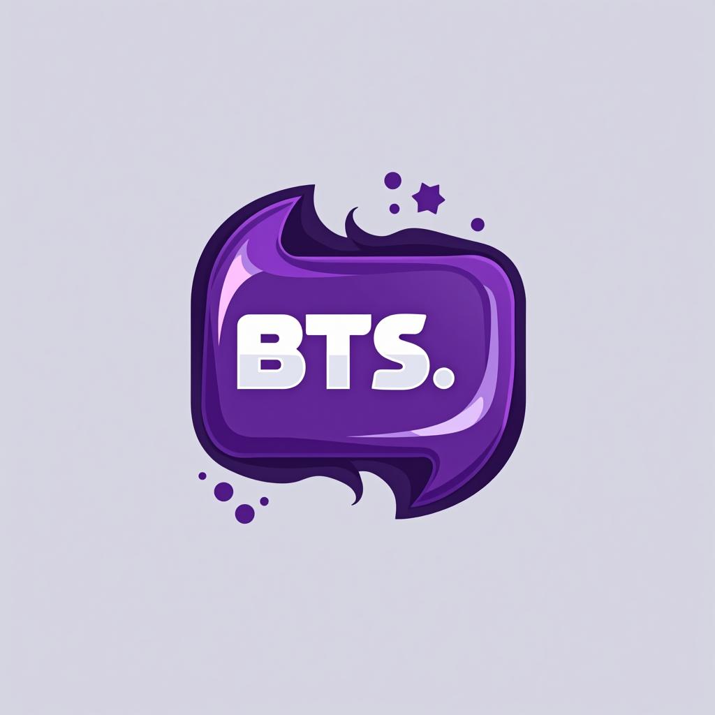  design a logo, bts, with the text 'purple logo'.