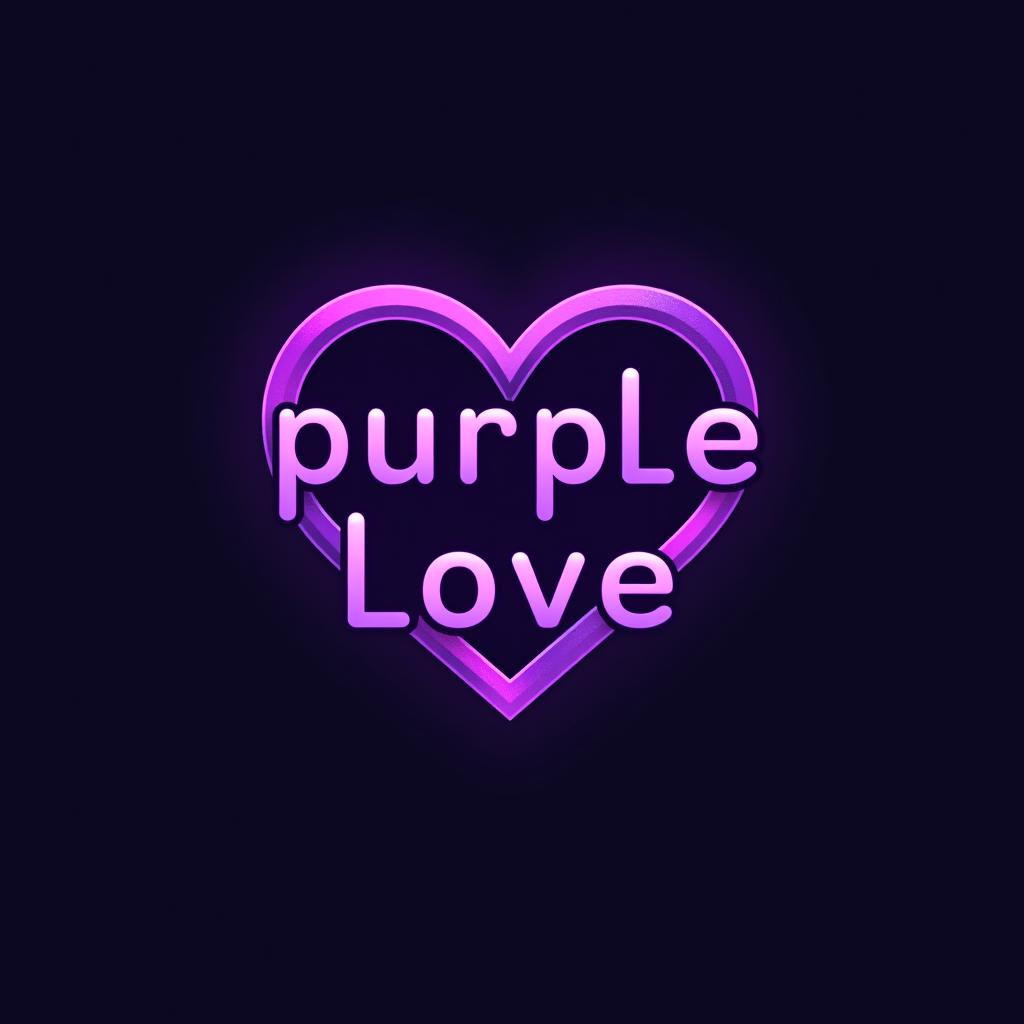  design a logo, bts, with the text 'purple love'.