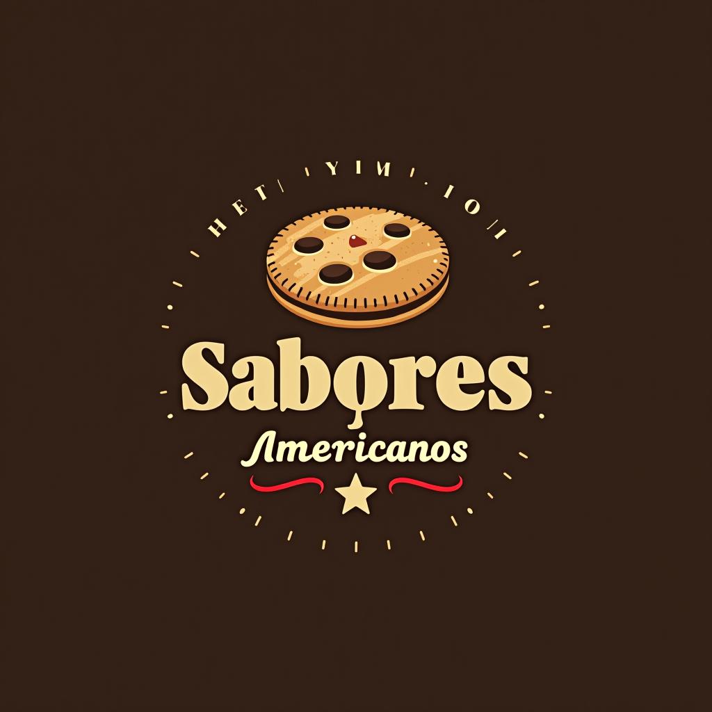  design a logo, logo with the name “sabores americanos” the logo should have cookies