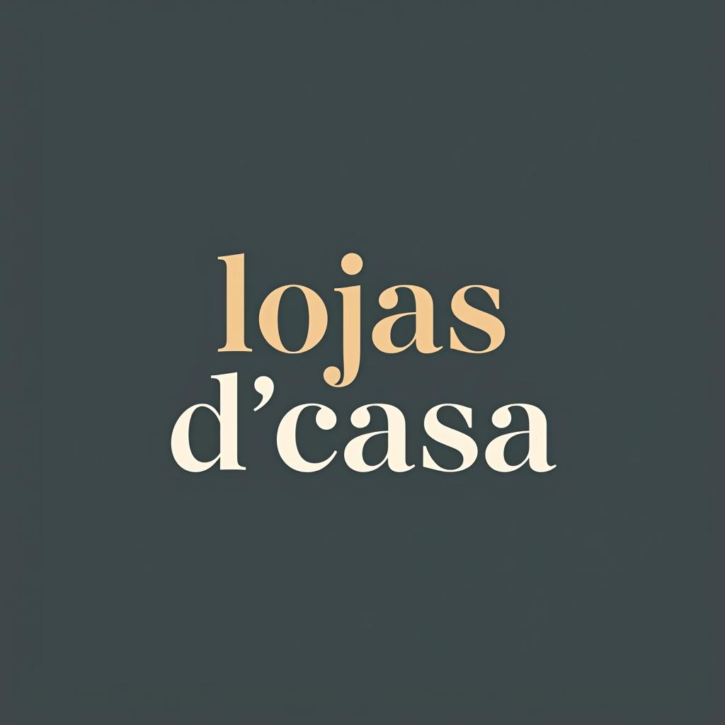  design a logo, , with the text 'lojas d’casa'.