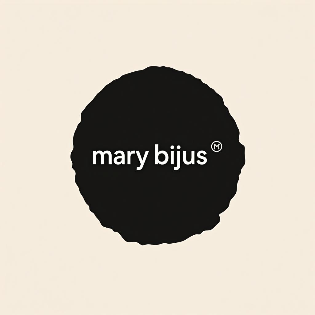  design a logo, in a minimalism style. escrito mary bijus com uma estrela , with the text 'mary bijus'.