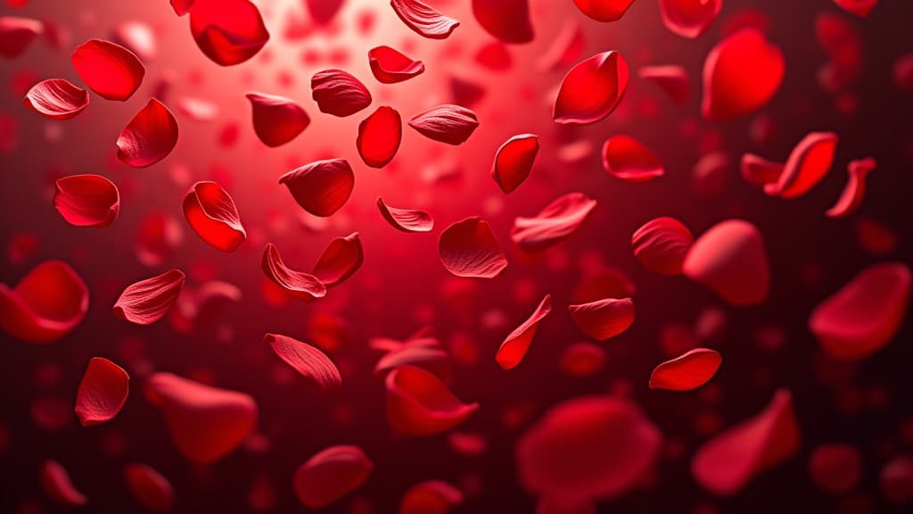  crimson cascade: a symphony of red rose petals falling in a whirlwind of color