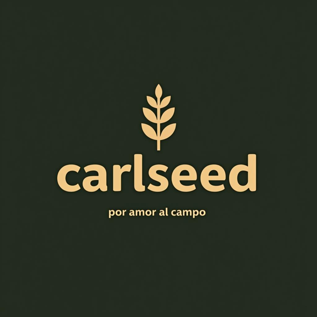  design a logo, in a minimalism style. logotipo de nombre “carlseed” con una planta de maíz. con eslogan “ por amor al campo”, with the text 'carlseed'.