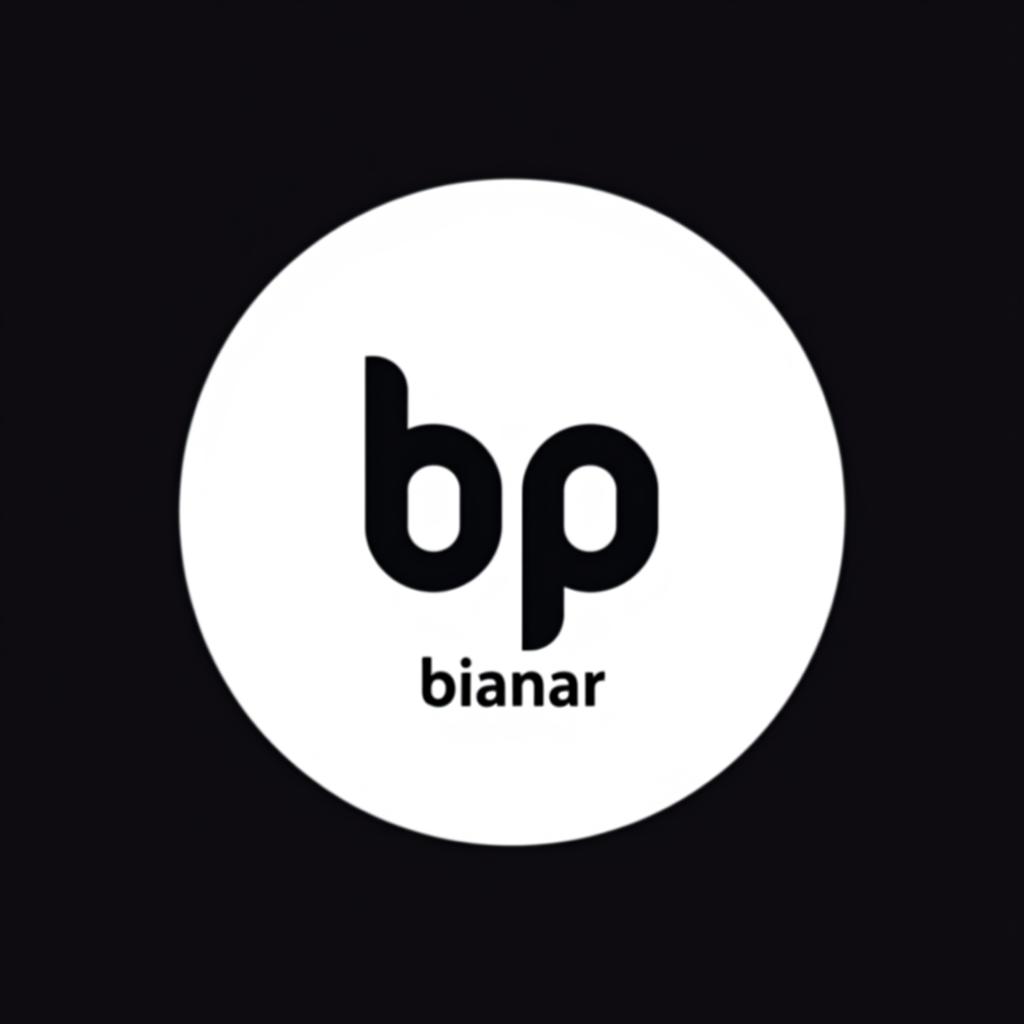  design a logo, logo con las siguientes iniciales: b p , with the text 'bianar '.