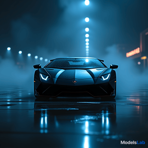  cyberpunk black lamborghini in the ocean of darkness hyperrealistic, full body, detailed clothing, highly detailed, cinematic lighting, stunningly beautiful, intricate, sharp focus, f/1. 8, 85mm, (centered image composition), (professionally color graded), ((bright soft diffused light)), volumetric fog, trending on instagram, trending on tumblr, HDR 4K, 8K