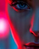  ultra realistic close up portrait ((beautiful pale cyberpunk female with heavy black eyeliner)), blue eyes, shaved side haircut, hyper detail, cinematic lighting, magic neon, dark red city, canon eos r3, nikon, f/1.4, iso 200, 1/160s, 8k, raw, unedited, symmetrical balance, in frame, 8k hyperrealistic, full body, detailed clothing, highly detailed, cinematic lighting, stunningly beautiful, intricate, sharp focus, f/1. 8, 85mm, (centered image composition), (professionally color graded), ((bright soft diffused light)), volumetric fog, trending on instagram, trending on tumblr, HDR 4K, 8K