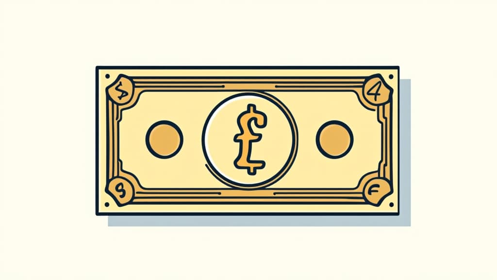  flat illustration, flaticon, (illustration:1.15), banknote icon outline on white background ar 16:9, [cory loftis, strobist, pascal campion :: 0.2]