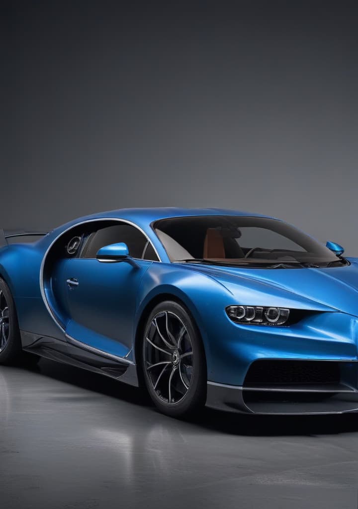 Bugatti chiron azul highly detailed,studio lighting,professional,vivid colors, cinematic lighting, HDR, UHD, 4K, 8k, 64K