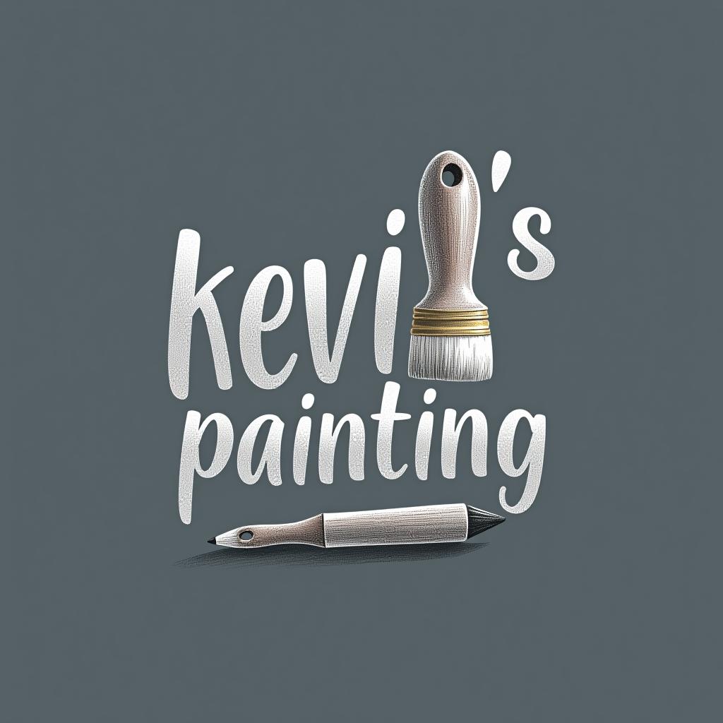  design a logo, in a pencil style. painting service, with the text 'kevin’s painting '.