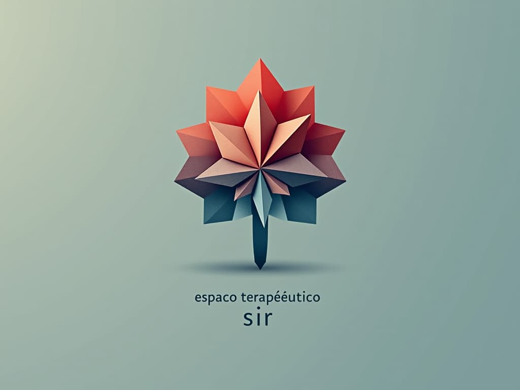  design a logo, in a origami style. clínica multidisciplinar de cuidados com a mente , with the text 'espaço terapêutico sir '.