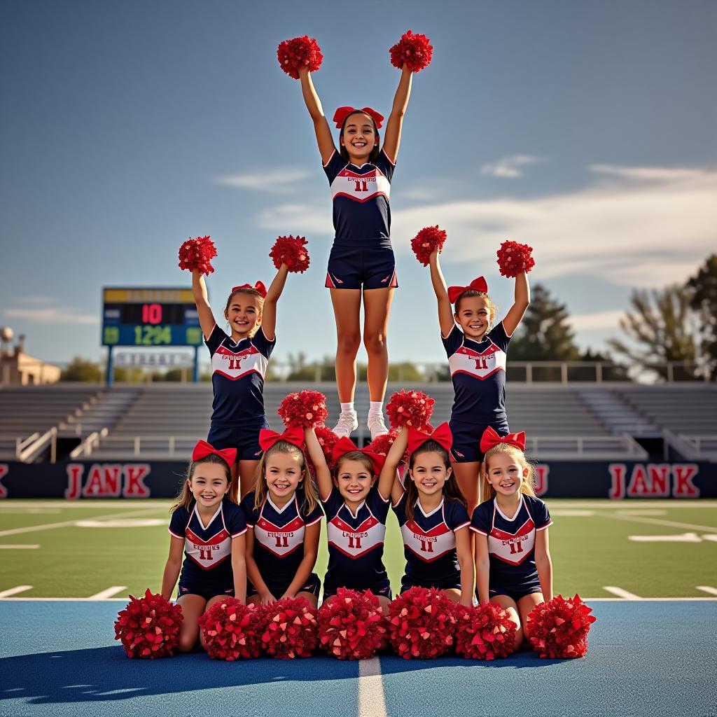  cheerleading pyramid kids