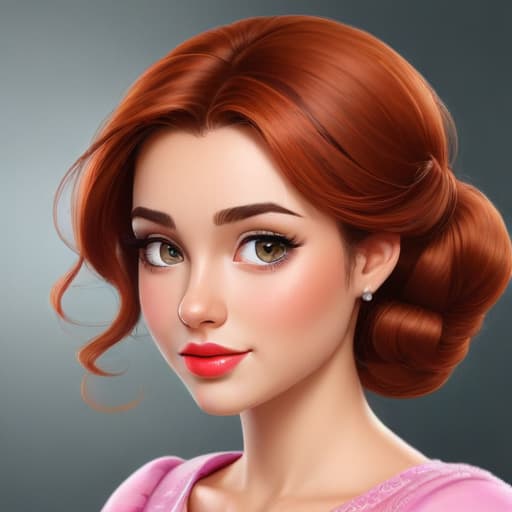 Draw a lady in Cartoon style