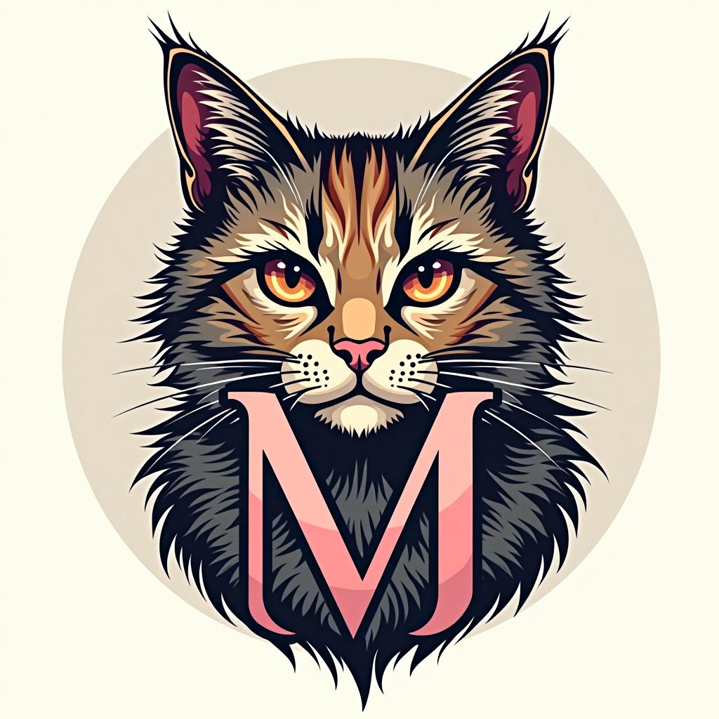  cat, text i need a logo for a jewelry store whose letters are m b , (logo:1.15), hq, hightly detailed, 4k