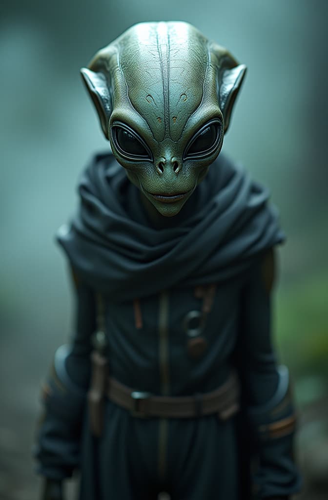  alien from area 51 hyperrealistic, full body, detailed clothing, highly detailed, cinematic lighting, stunningly beautiful, intricate, sharp focus, f/1. 8, 85mm, (centered image composition), (professionally color graded), ((bright soft diffused light)), volumetric fog, trending on instagram, trending on tumblr, HDR 4K, 8K