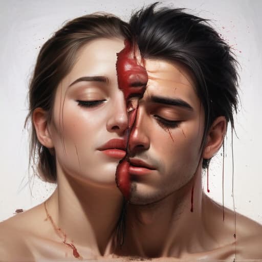 Love hurts in Oil painting style