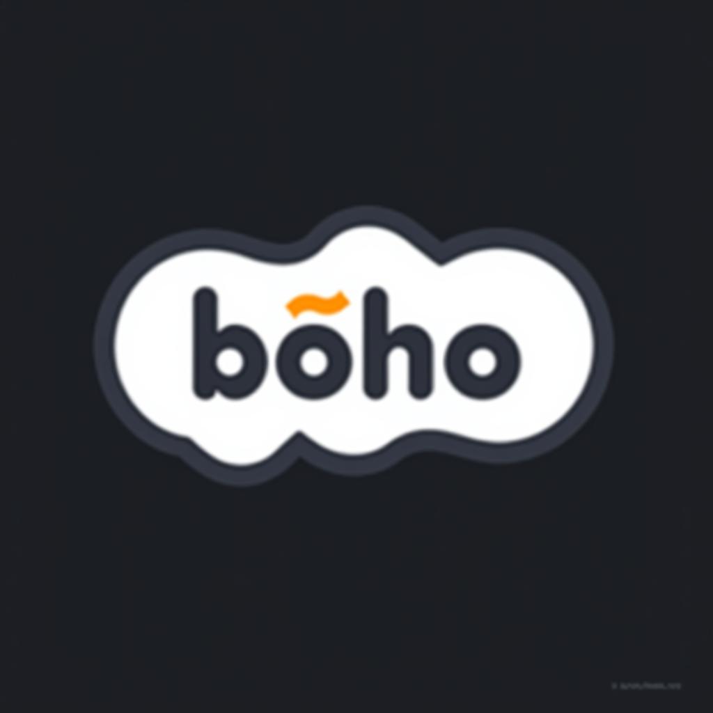  design a logo, un búho, with the text 'búho '.