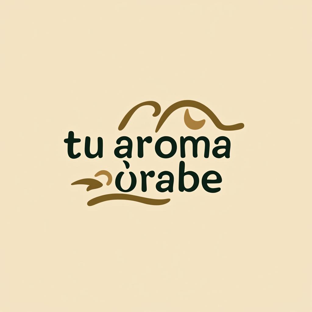  design a logo, , with the text 'tu aroma árabe'.