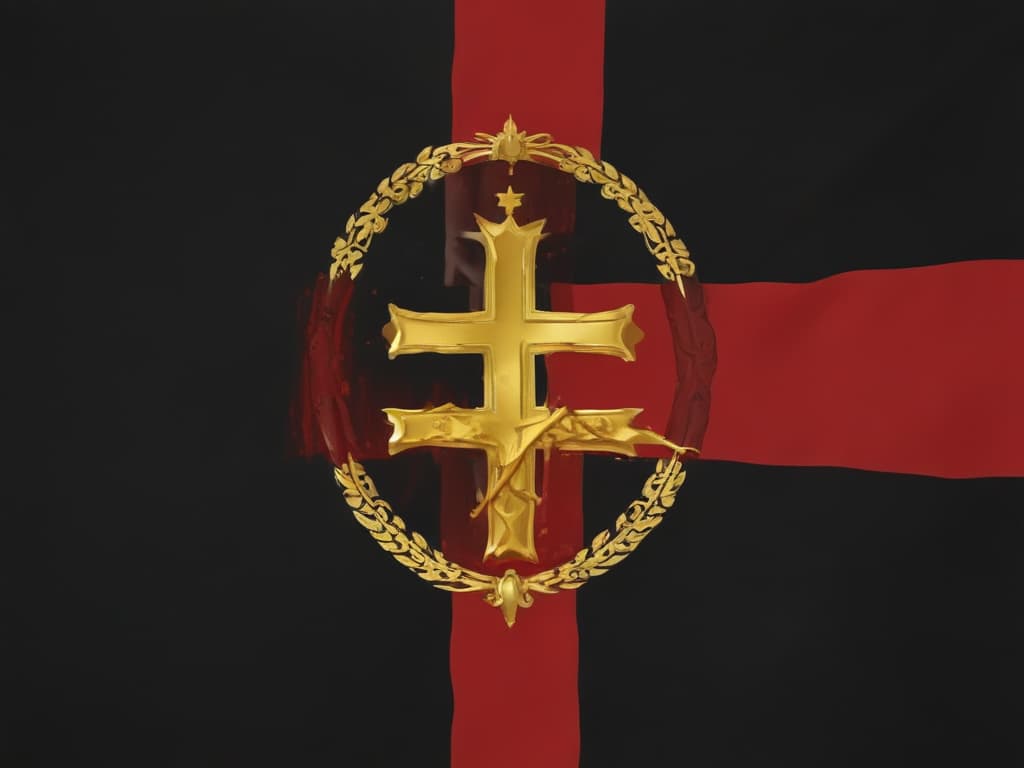 flag:((black:religion),(red:blood),(golden:wealth))