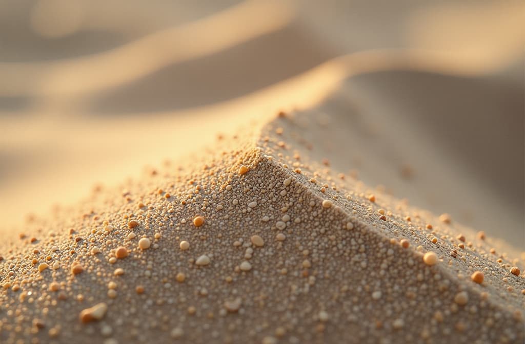  professional detailed photography, abstract background, sand texture close up ar 3:2, (muted colors, dim colors, soothing tones), (vsco:0.3)